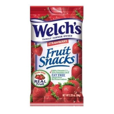 10x Welch's Fruit Snacks Strawberry Bulk Snack Treats New Pack 2.25oz