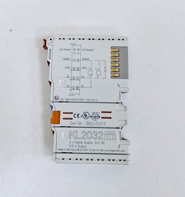 Beckhoff KL2032 / 2 x Digital Output 24V DC 0.5A Output (Lot of 4 pcs)