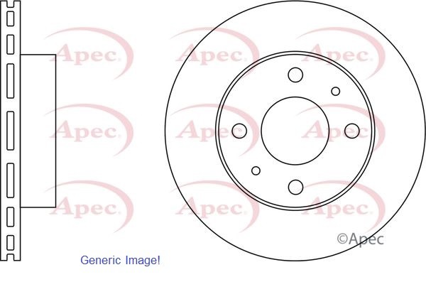 Braking System Brake Disc APEC DSK3757 Front Vented Fits Maserati Levante