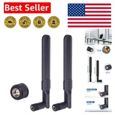 2-Pack Dual Band WiFi Antenna 2.4GHz/5GHz/5.8GHz SMA Male 8dBi - Enhanced Signal