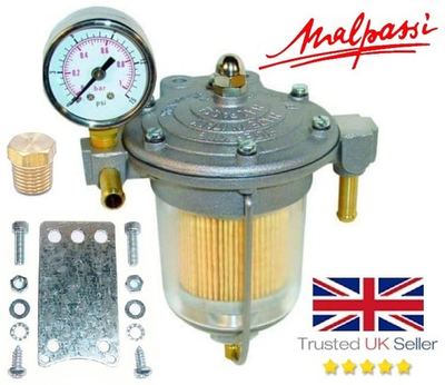 #ad #ad MALPASSI FILTER KING 85mm FUEL PRESSURE REGULATOR GLASS BOWL SYTEC GAUGE KIT GBP 96.90