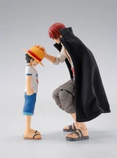 Bandai One Piece S.H.Figuarts Shanks & Childhood Monkey D. Luffy Action Figure