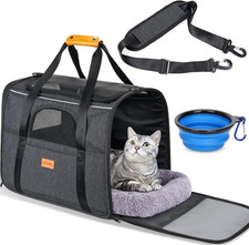 Porta Gatos - Porta Gatos Suave para Gatos Medianos o Grandes hasta 20Lbs, con Dual-S