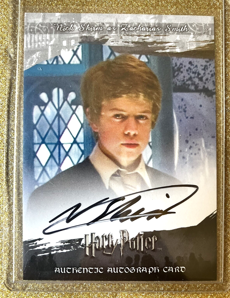 Harry Potter OOTPH Nick Shirm as Zacharias Smith Autograph Card | eBay