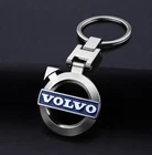 Volvo Car Key Chain Key Fob Key Ring Metal Silver Red Logo Emblem Gift All Modl