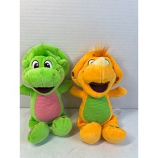 Fisher Price Barney Friends Baby Bop and BJ Plush Dinosaur Set 8 Inch HVF40