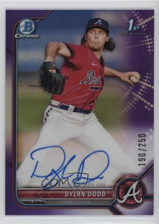 2022 Bowman Chrome Prospect Auto Purple Refractor /250 Dylan Dodd #CPA-DD Auto