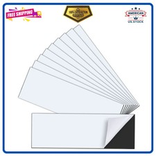 10 Pack 12x4 Inch Self Adhesive Flexible Magnetic Sheets for Bumper Stickers