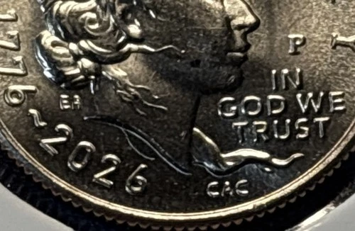 Emerging Liberty Dime 1776-2026  P  Mint, , with DIE CRACK UNDER BUST ERROR