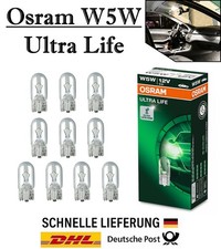 10x Osram W5W 12V 2825ULT Ultra Life Innenbeleuchtung Blinker Halogen Birne