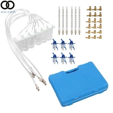 6 Cylinder Diesel Injector Flow Meter Tester Common Rail Adaptor Test Tools Kit