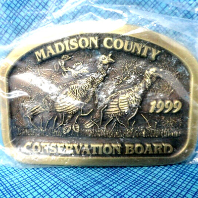 Iowa Turkey MCCB Madison County Belt Buckle # LE NOS Vtg 1999 Spec Cast  .PCB160