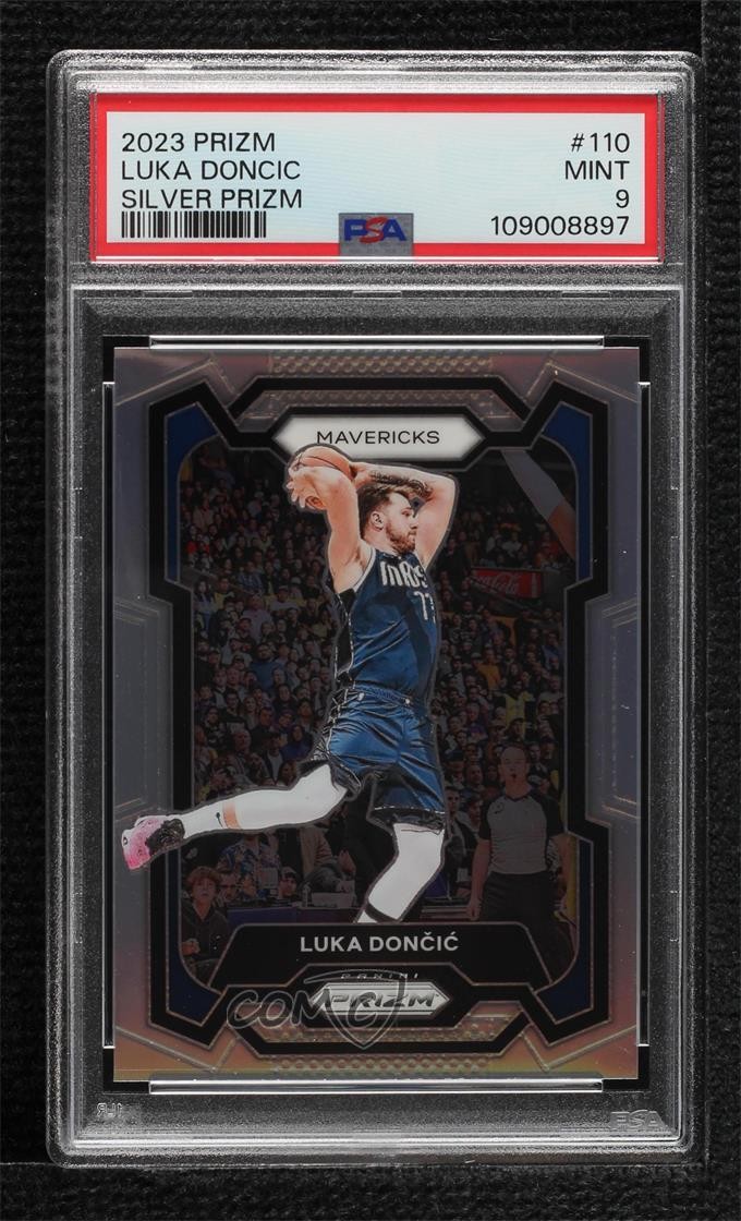 2023-24 Panini Prizm Silver Prizm Luka Doncic #110 PSA 9 MINT 14t3