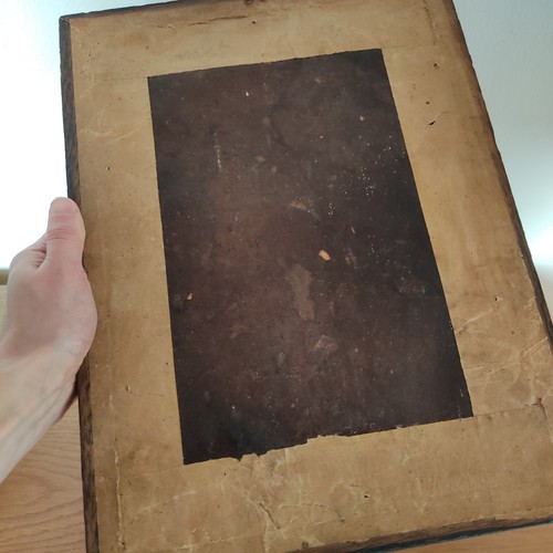 Alte Hinterglasmalerei Jesus am Kreuz Leidenswerkzeuge gerahmt 19.Jhd.? Christi - Bild 22 von 24