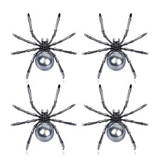 Spider Brooch for Women Men Gothic Pearl Spider Pins Halloween Pins Animal Pin f
