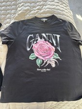 Ganni Black T-shirt L