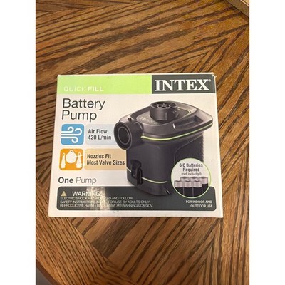 Intex Quick Fill Battery Pump Portable Air Inflator 420 L/min Black 68638E