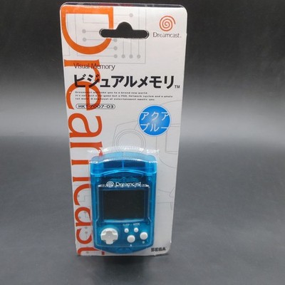 Sega Dreamcast Visual Memory Unit Aqua Blue with Cap VMU HKT 7000