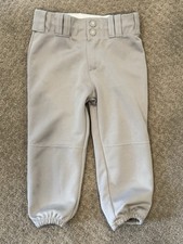 Alleson Athletic Gray T-ball Softball Baseball Pants Girls Small S 4-5 Toddler