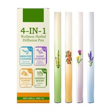 4X Herbal Diffuser with Mullein Thyme Mint for LungHealth and Fresh Air Fast