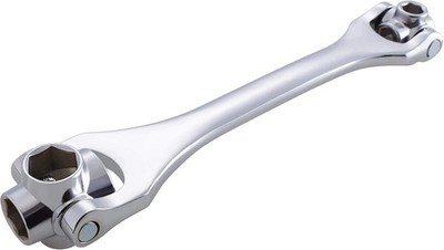 8-in-1 Socket Wrench Metric 8-21mm, Flexible Dog Bone Multi Silver