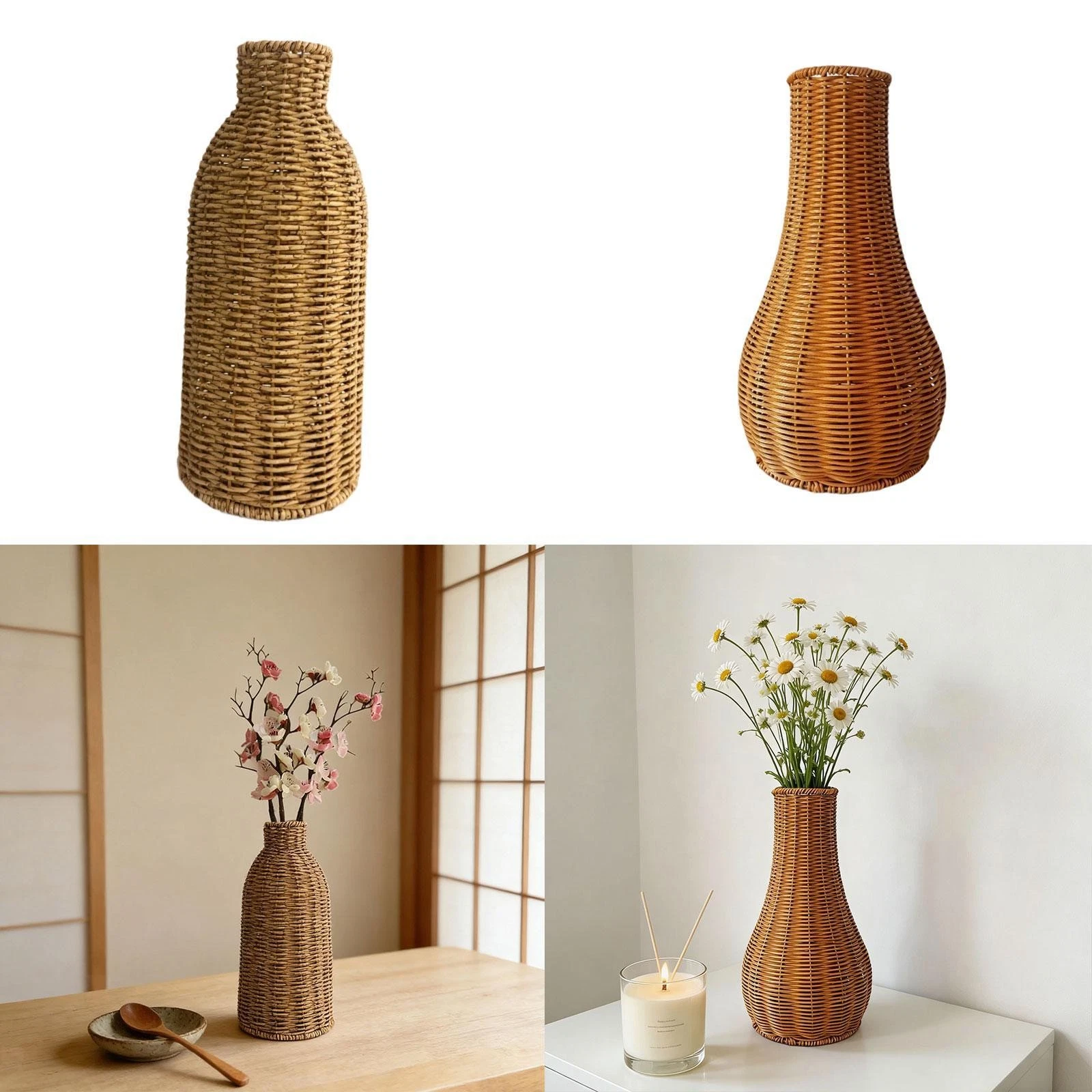 Flower Vase Vintage Planter Floral Container for Desktop Living Room Office