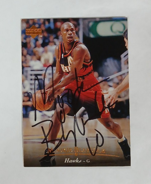 Mookie Blaylock 1995-96 Upper Deck #198 Signed Auto Autograph Card