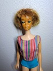Barbie Doll 1958 Mattel Original Striped Swimsuit Short Hair & Yellow Bathrobe — photo 3
