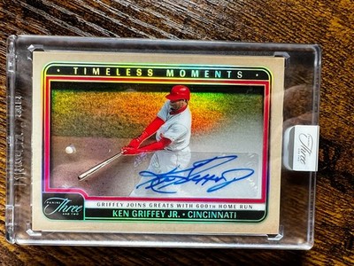 2025 Panini Three and Two Ken Griffey Jr Auto Autograph SSP 4/10 TMS-KG Reds