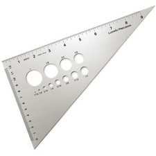 10Inch 306090Degree Aluminum Drafting Triangle Geometry Art Measurement