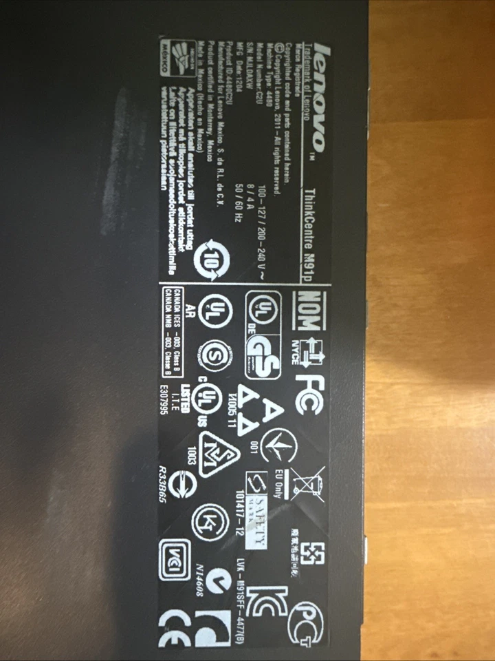 Настольный компьютер Lenovo ThinkCentre M91p Intel Core i7-2600 @ 3,40 ГГц 8 ГБ RAM без жесткого диска - Изображение 4 из 4