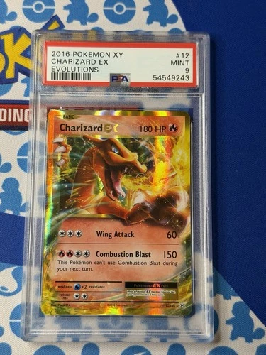2016 Pokémon XY Evolutions Charizard EX #12/108 Holo Rare PSA 9. Beautiful Card!