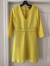 Banana Republic Women’s Yellow Dress, 3/4 Sleeves, SZ 2. Pockets.