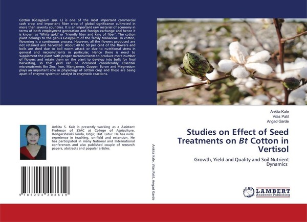 Studies On Effect Of Seed Treatments On Bt Cotton In Vertisol Ankita Kale-image