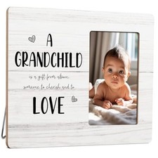 New Grandparents Gifts Picture Frame, First Time Grandpa Grandma Wooden