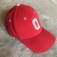 Ohio State Buckeyes Red O Cap Zephyr M/L Medium Large Fit Hat Z Szary Białe Logo
