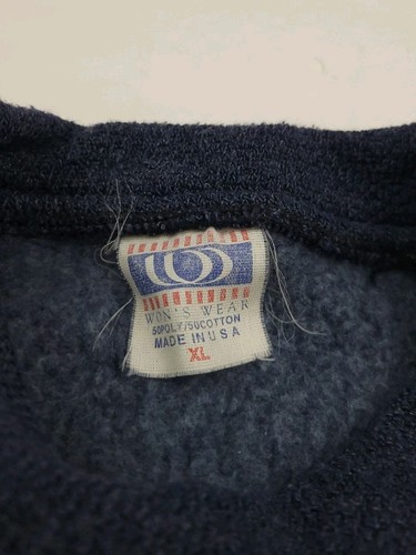 Vintage 90s Lighthouse Embroidered Knit Crewneck Sweatshirt USA Made Lake Sail - Bild 4 von 4