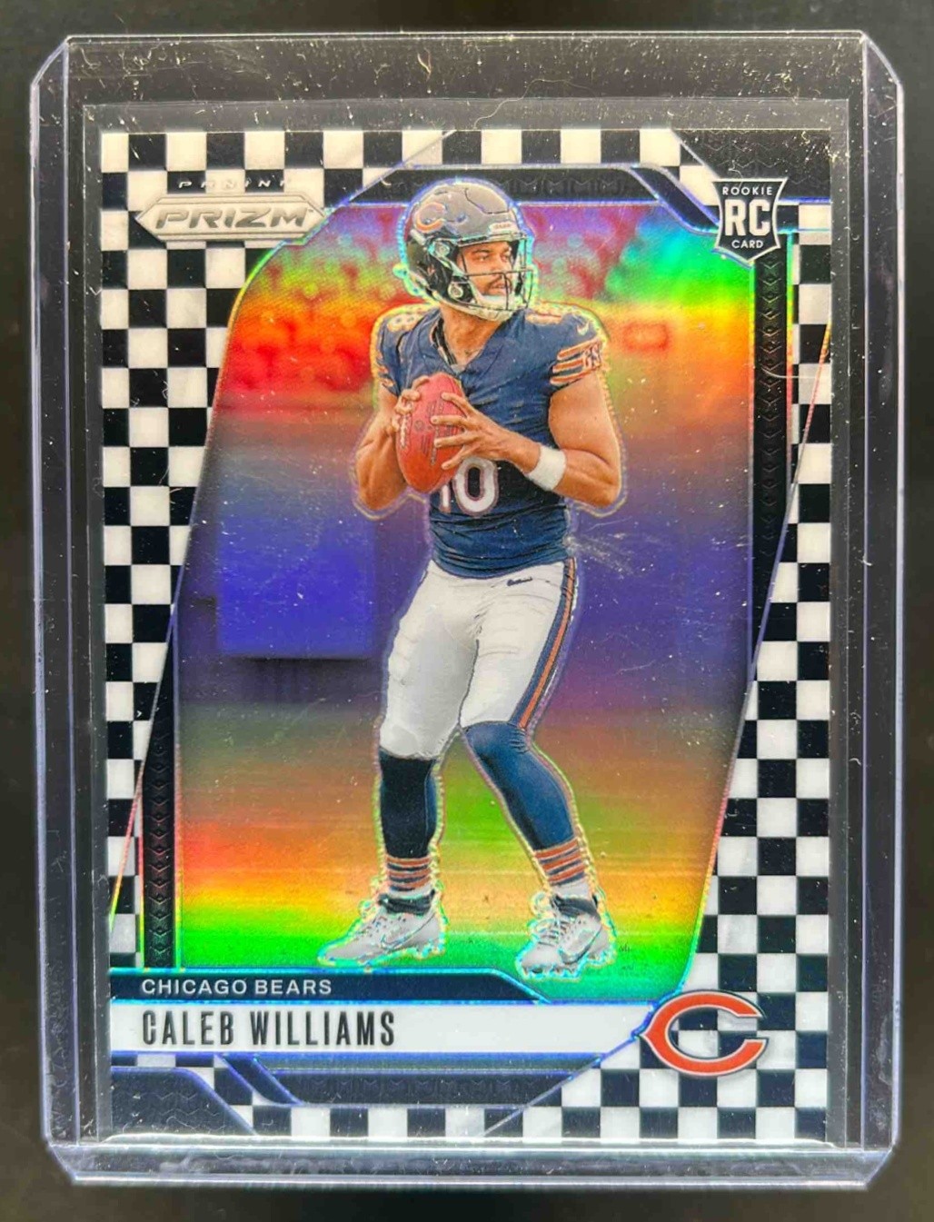 2024 Prizm Caleb Williams RC Black and White Checker Rookie #301 Bears
