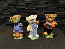 Halloween Teddy Bear Figures Set Of 3