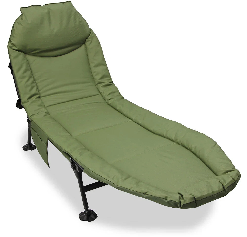 AP Carp Fishing Bedchair 6 Legs Padded Recliner Bed Chair Camping Adjustable