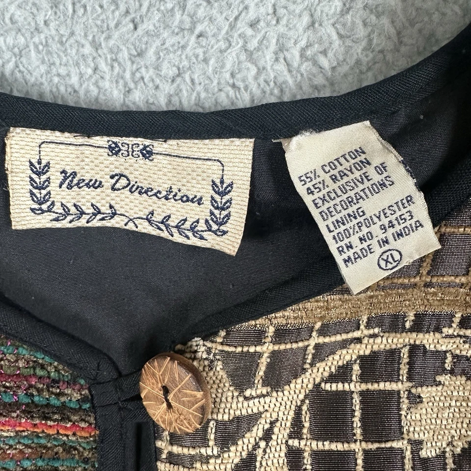 Nuevo Abrigo Direction Multicolor Safari Jirafa Edredón Chaqueta Top Talla XL Tejido Foto 2 de 4