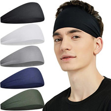 Sports Headbands for Men  Women, Moisture Wicking Workout Sweatbands US