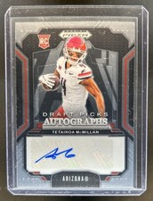 2025 Panini Prizm Draft Picks Tetairoa McMillan Auto RC Rookie #DPA-TMN Damage