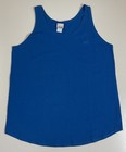 Vintage Avia Tank Top Large Made In USA Gym Workout Blue Blank 90s