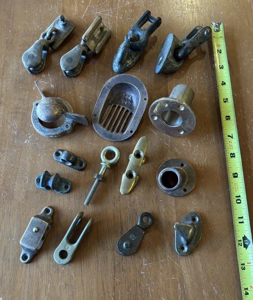 Винтажный Wilcox Crittenden Лодочный Док Латунь Бронза Морское Оборудование Лот Запчастей WC - Изображение 2 из 4