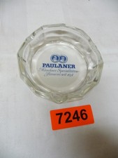 7246.     Alter Aschenbecher Reklame Paulaner München Glas Aschenbecher