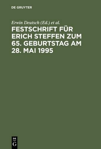 Festschrift Für Erich Steffen Zum 65. Geburtstag Am 28. Mai 1995 (Hardback)