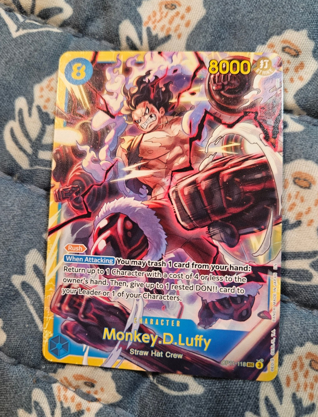 Monkey.D.Luffy Secret Raro SIN LÁMINA - OP11-118 - Una pieza