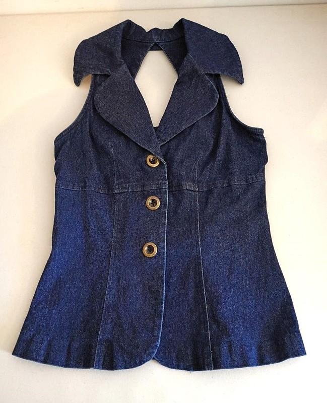 Vintage Mark Farrel Denim 3 Button Vest (5/6)