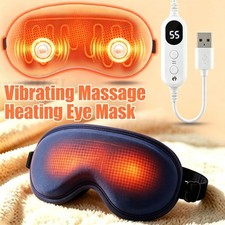 Heated Massage Eye Mask for Dry Eyes Warm Compress with 5 Heat 6 Vibration Modes